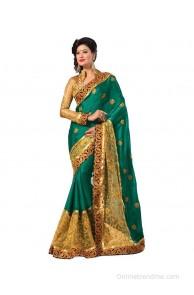 My style Green Net Saree